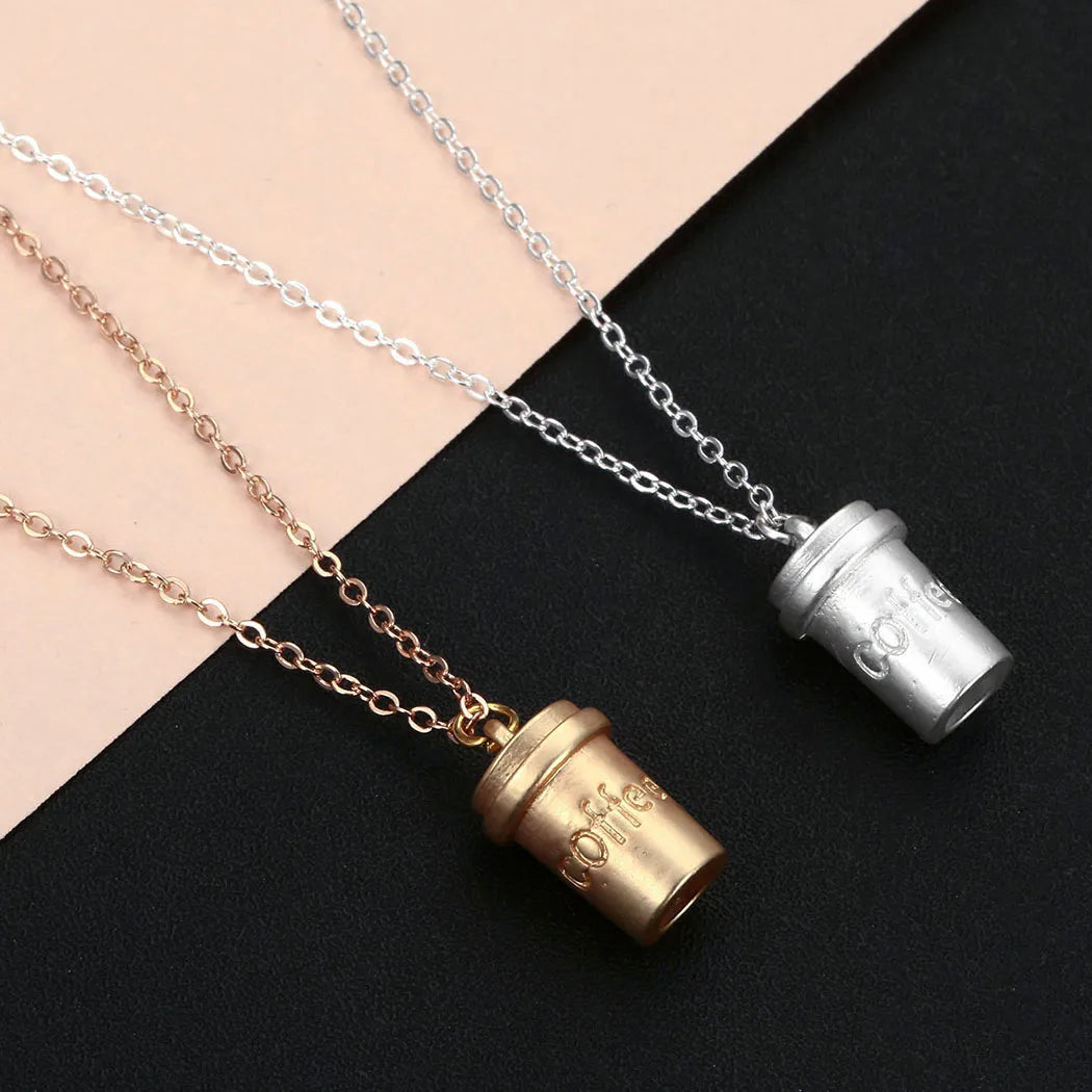 NYC Coffee Cup Pendant Necklace