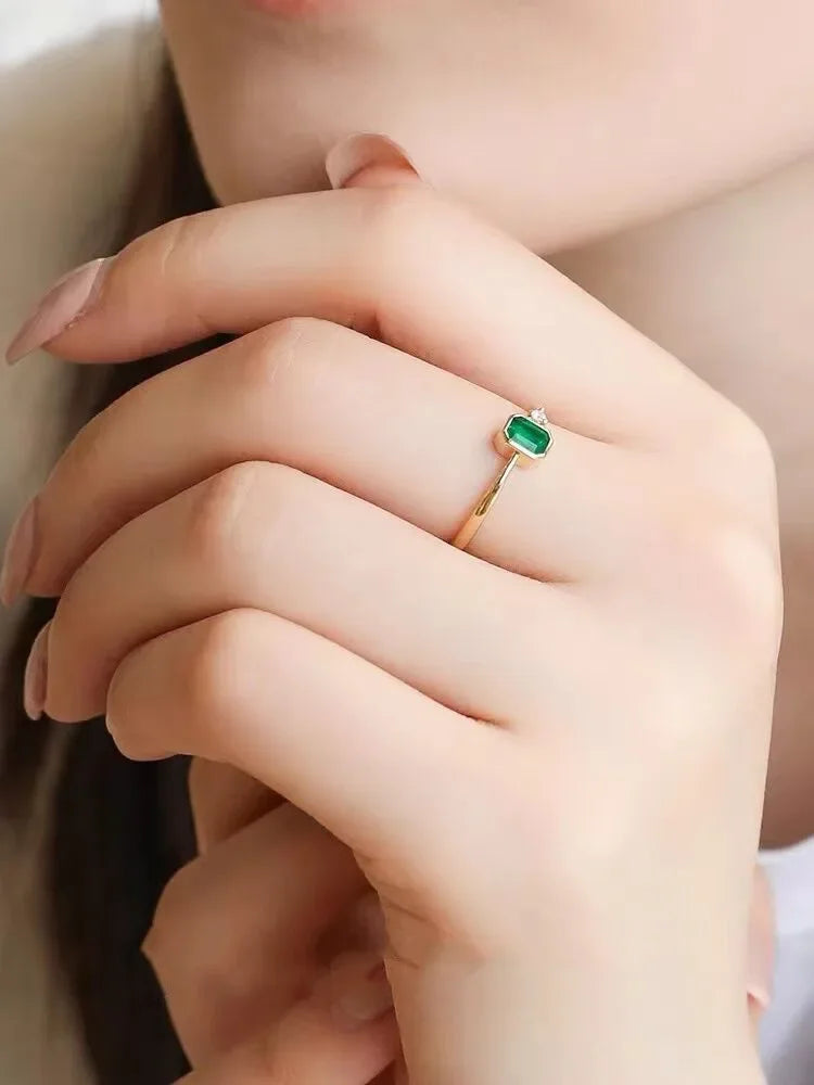 Medellin Natural Emerald and Diamond Ring