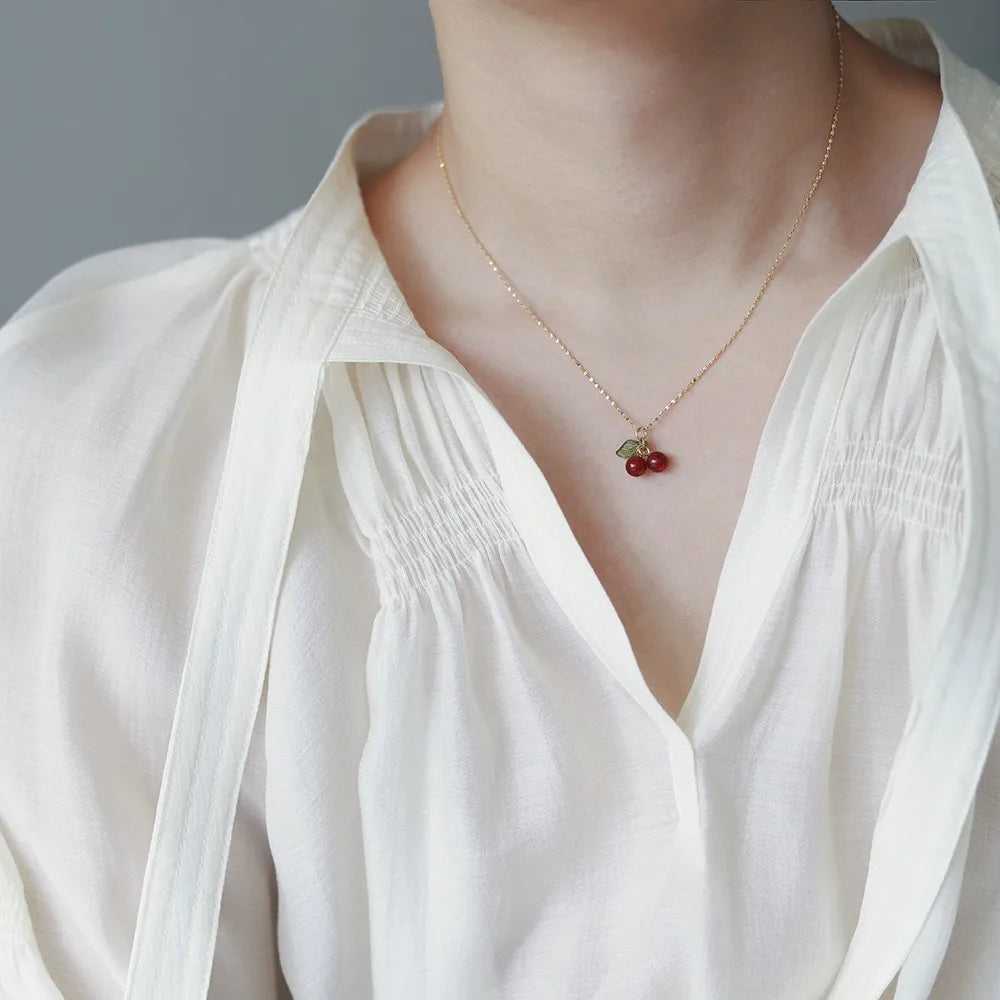 Lodi Red Cherry Necklace