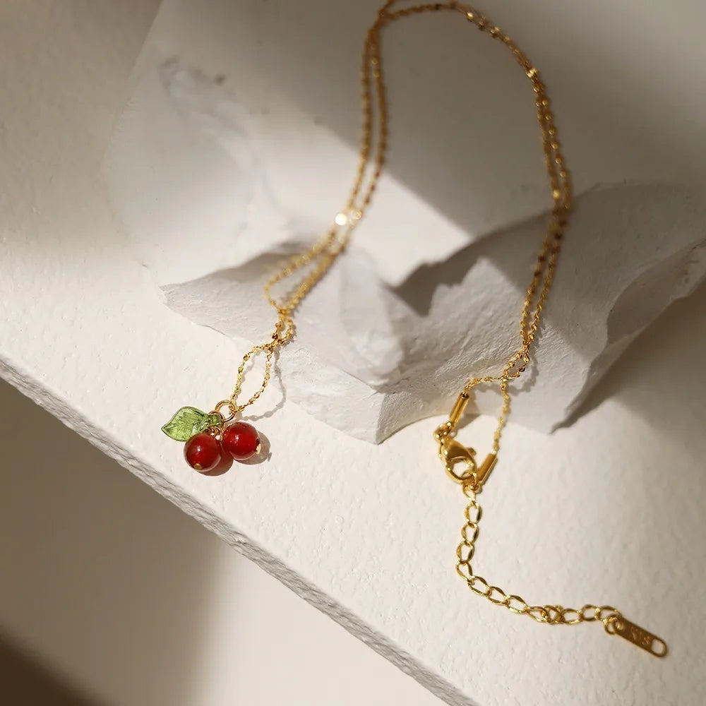 Lodi Red Cherry Necklace