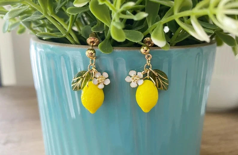 Sorrento Lemon Flower Earrings