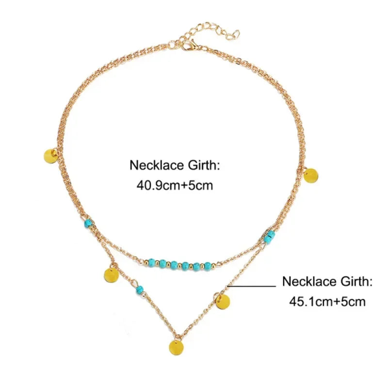 Shiraz Turquoise Double Layer Necklace