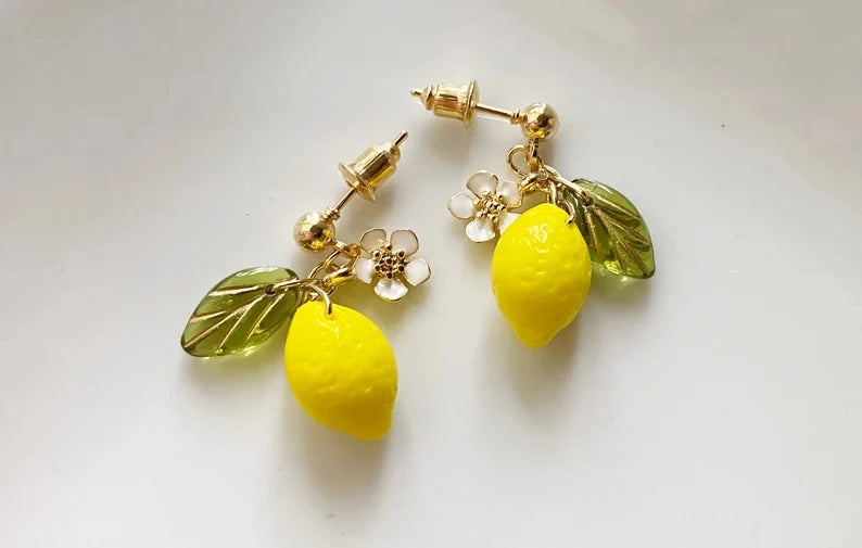 Sorrento Lemon Flower Earrings